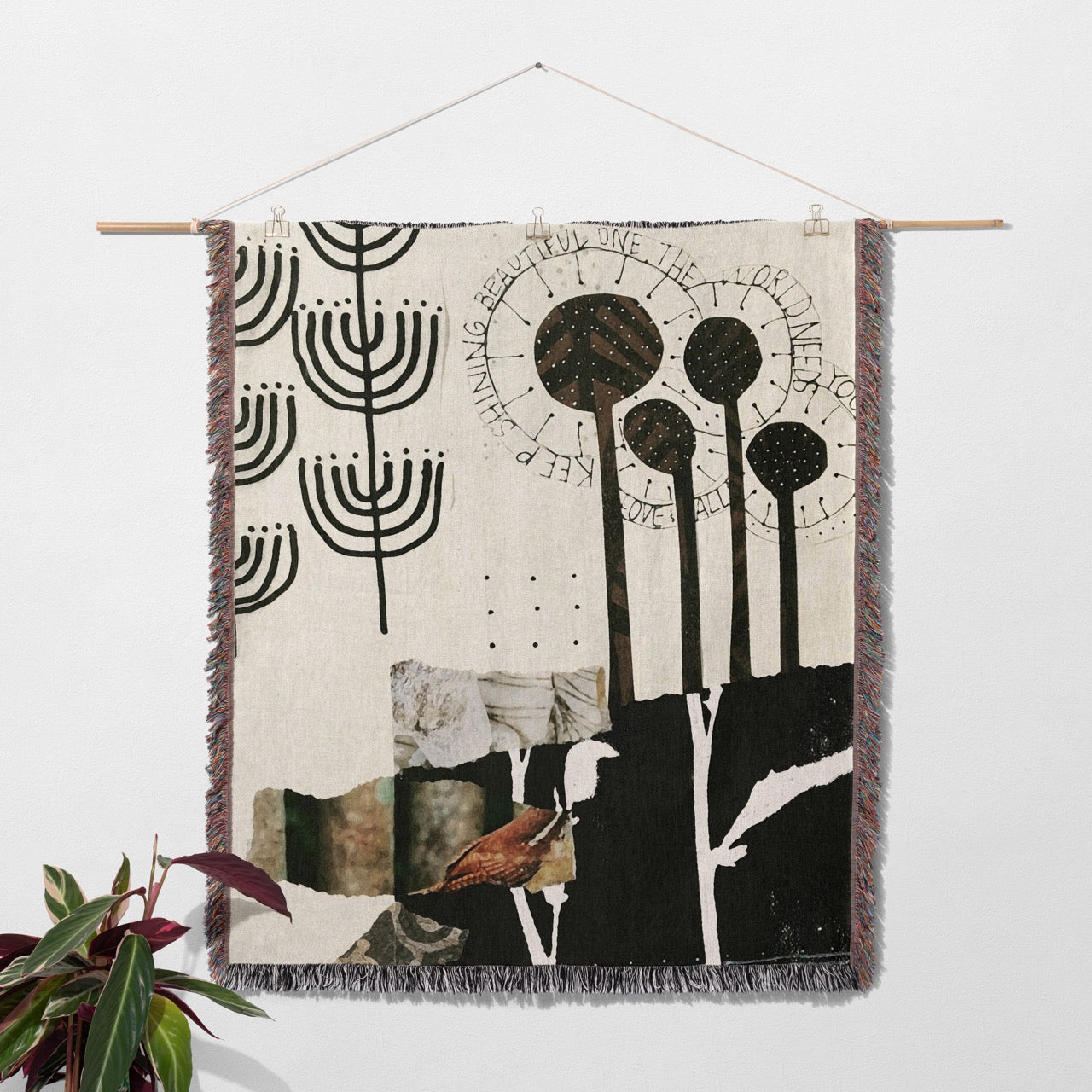 Keep Shining Home Decor Woven Blanket