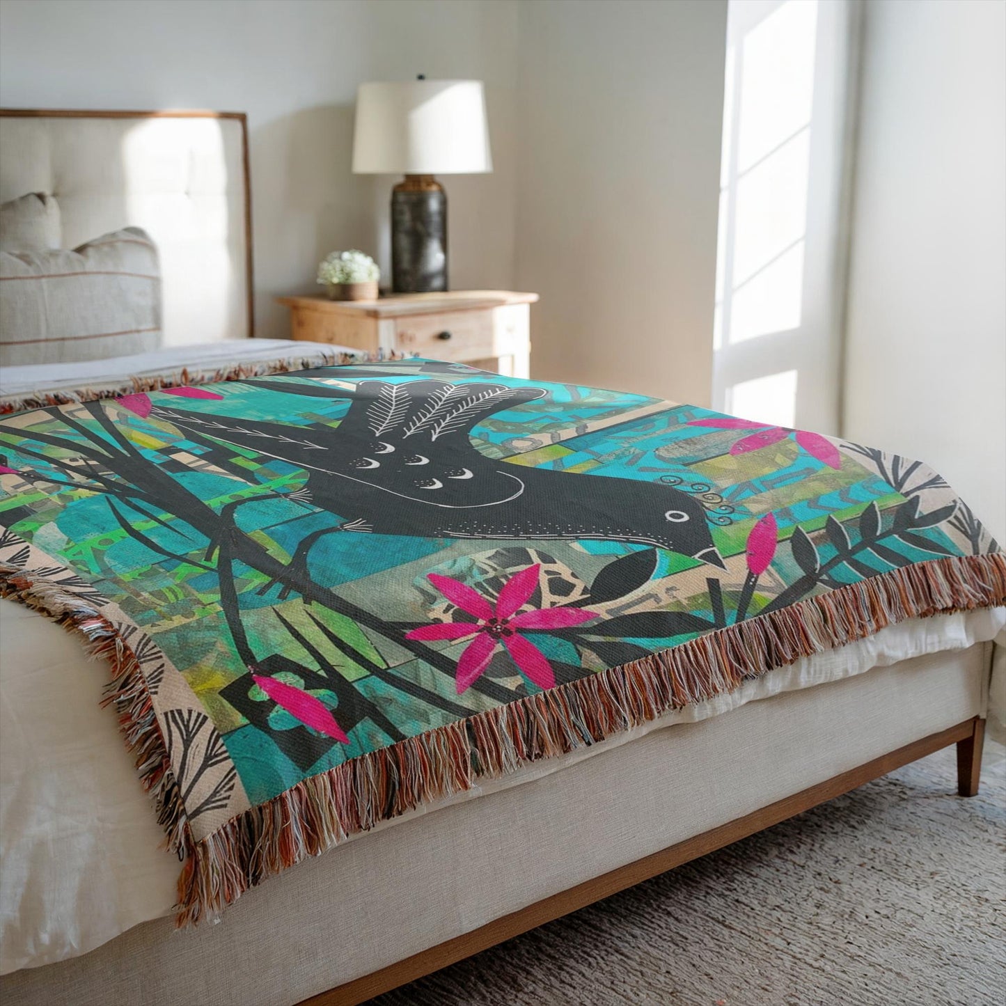 Pretty Bird Home Decor Woven Blanket