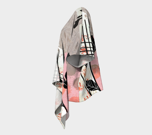 Fleur Dot Draped Kimono