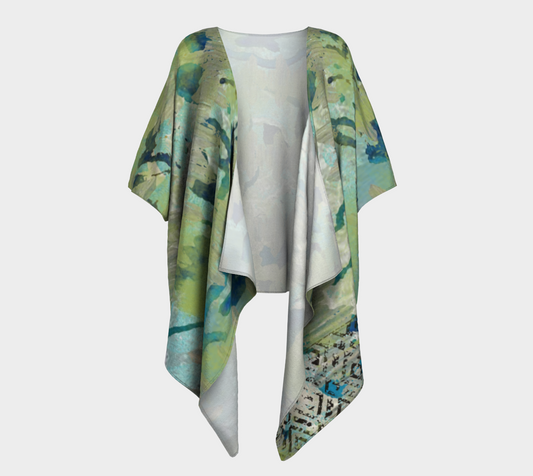 Forest Shade Draped Kimono