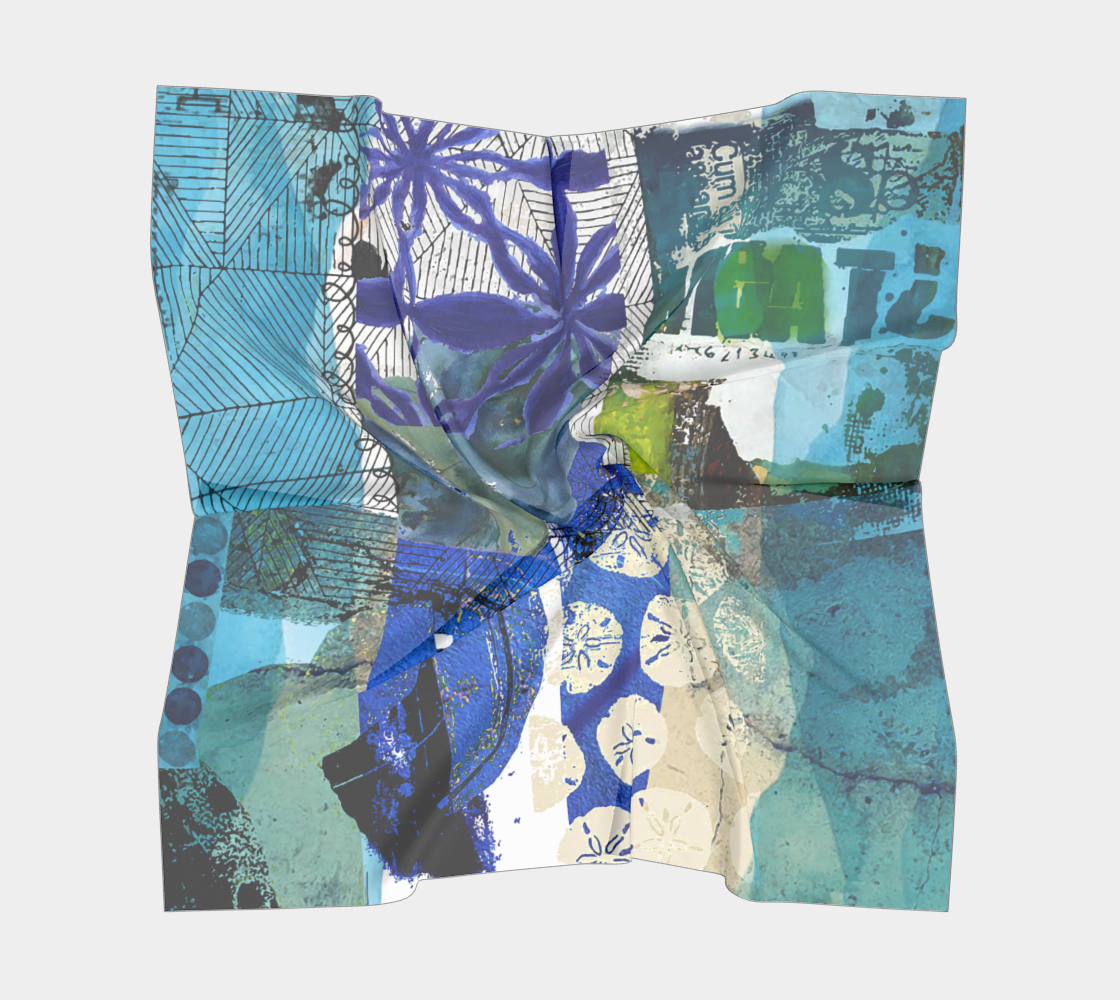 Colorful fabric with abstract patterns on a white background