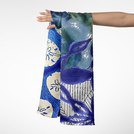 Sand and Sea Abstract Art - Long Scarf