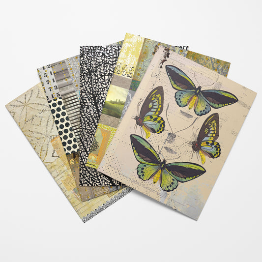 Coastal Neutral Coral Collage Papers - 12 Page Printable Download
