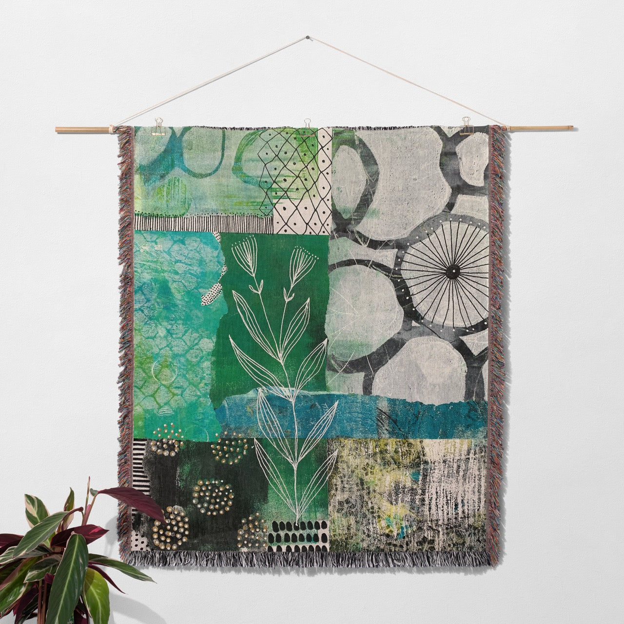 Vine Around Home Decor Woven Blanket