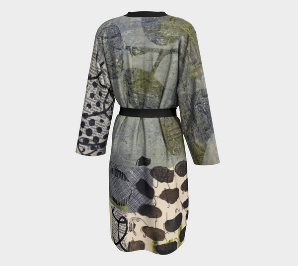 Grey Eucalyptus Peignoir Robe by Sheree Burlington