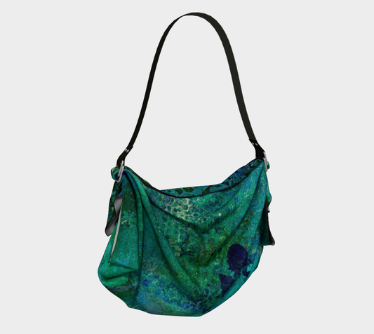 Teal Dissolve Origami Tote Bag by Sheree Burlington