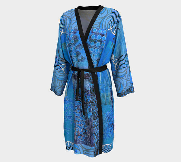 Blue Bayou Designer Peignoir Robe by Sheree Burlington