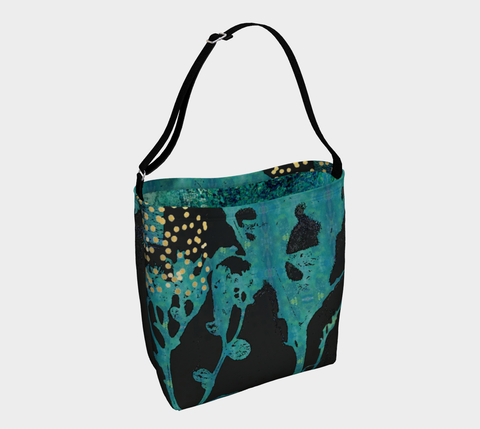Teal Wildflower Day Tote