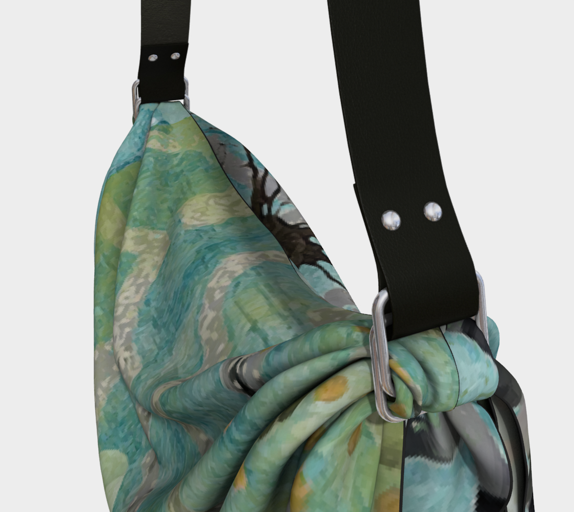 Teal Hydrangea Origami Tote Bag by Sheree Burlington