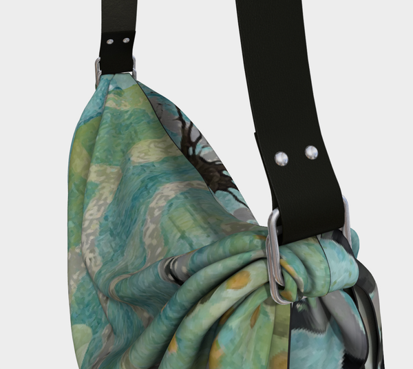 Teal Hydrangea Origami Tote Bag by Sheree Burlington