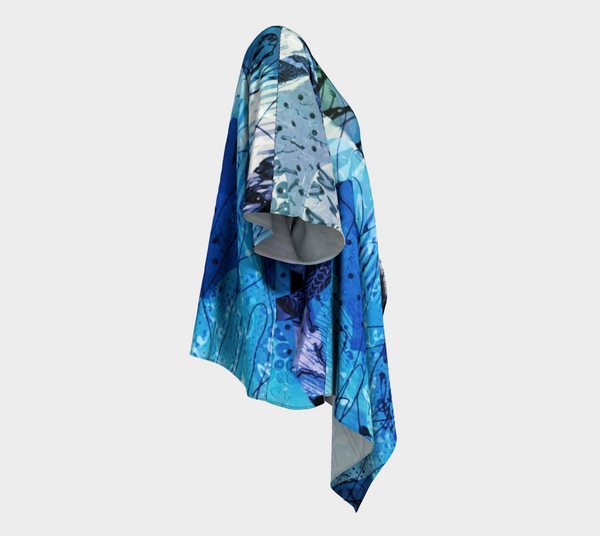 Blue Lagoon Draped Kimono by Sheree Burlington