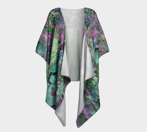 Lilac Dapple Draped Kimono by Sheree Burlington