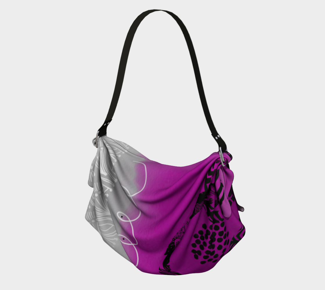 Fuchsia Rings Origami Tote Bag by Sheree Burlington