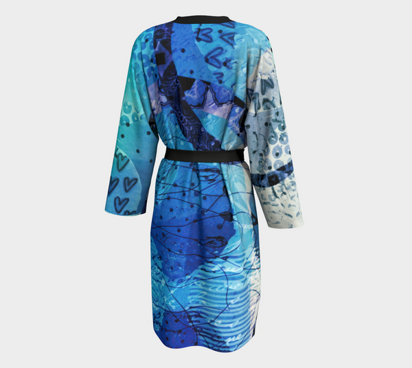 Blue Lagoon Designer peignoir Robe by Sheree Burlington