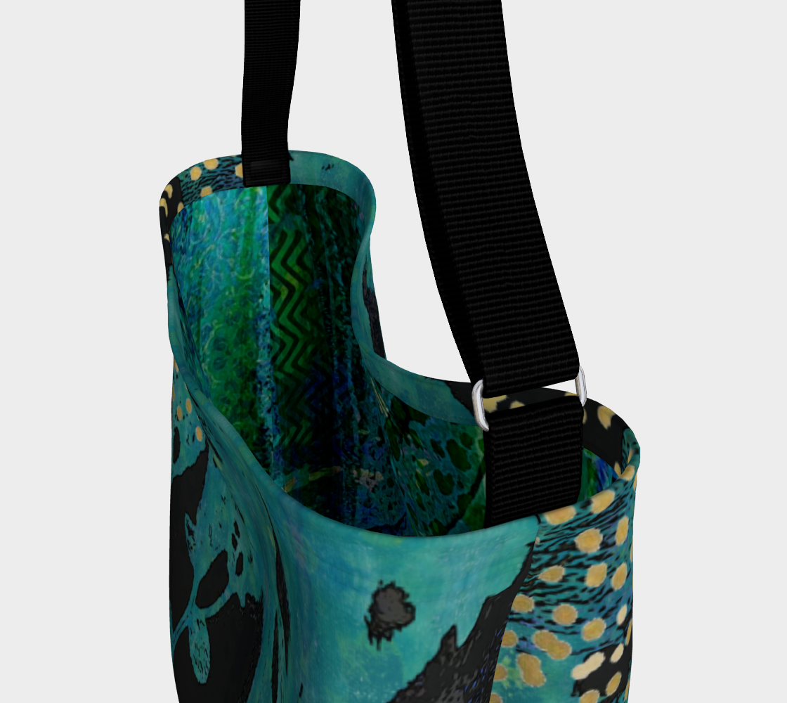 Teal Wildflower Day Tote