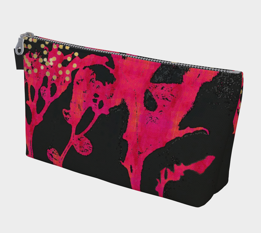 Magenta Wildflower Makeup Bag by Sheree Burlington
