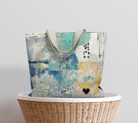 Cloudless Market Tote Bag by Sheree Burlington