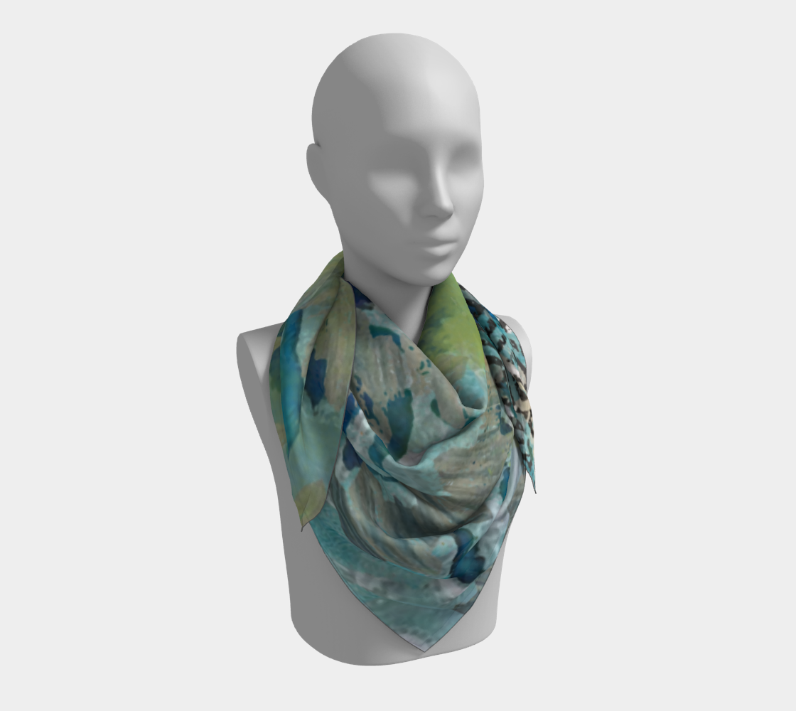 Forest Shade - Abstract Art Square Scarf