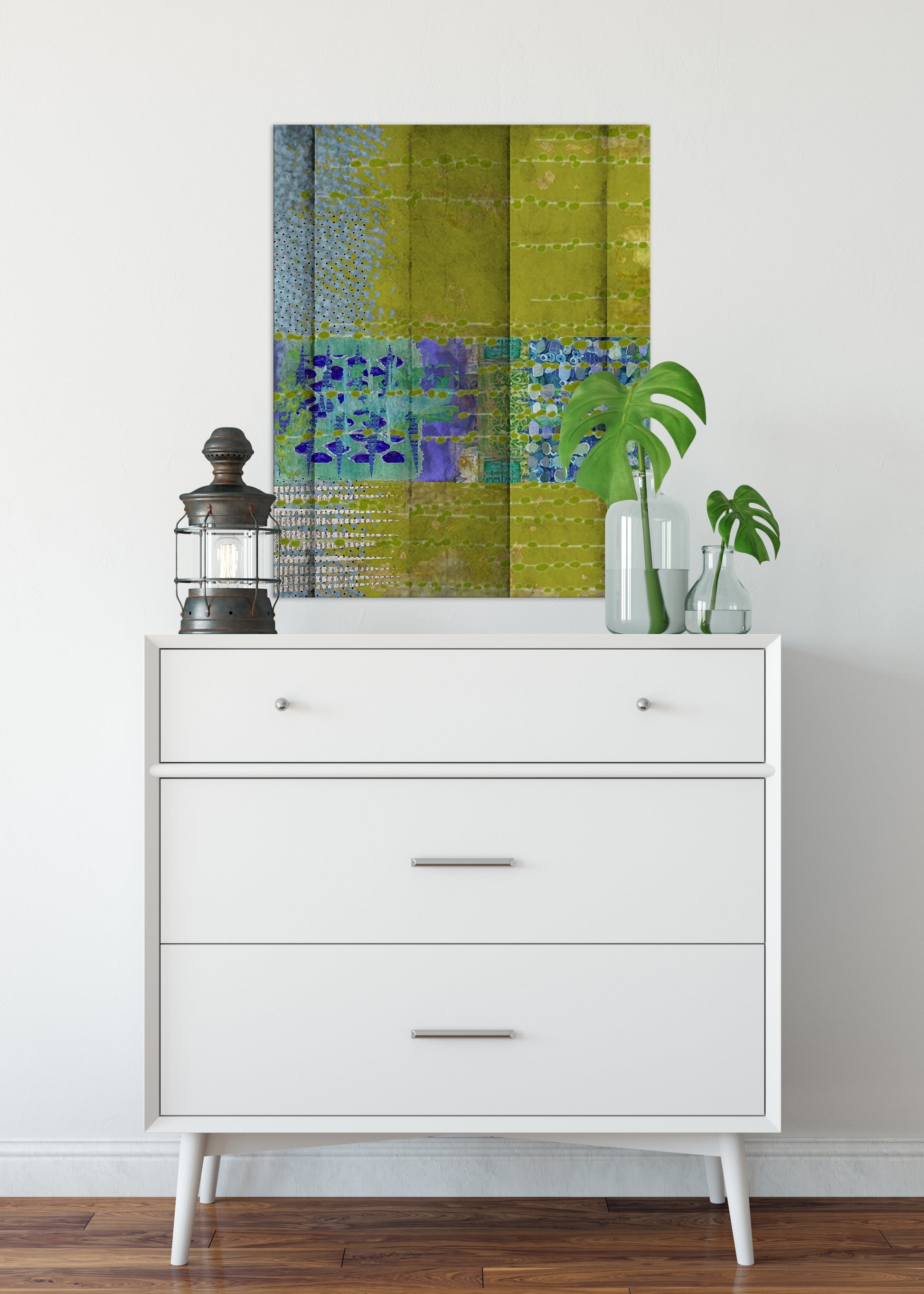 Olive Abstract Art by Sheree Burlington