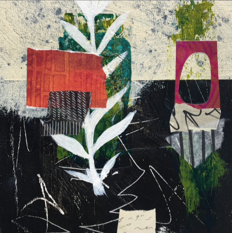 Planted Botanical Collage - Large Lined Tote Bag