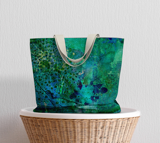 Teal Dissolve Market Tote Bag by Sheree Burlington