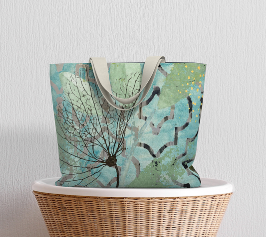 Teal Hydrangea Market Tote Bag by Sheree Burlington