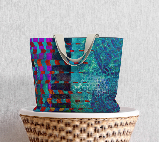 Fuchsia Jaggs Market Tote Bag by Sheree Burlington