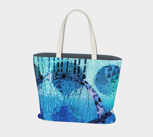 Blue Lagoon Market Tote Bag by Sheree Burlington