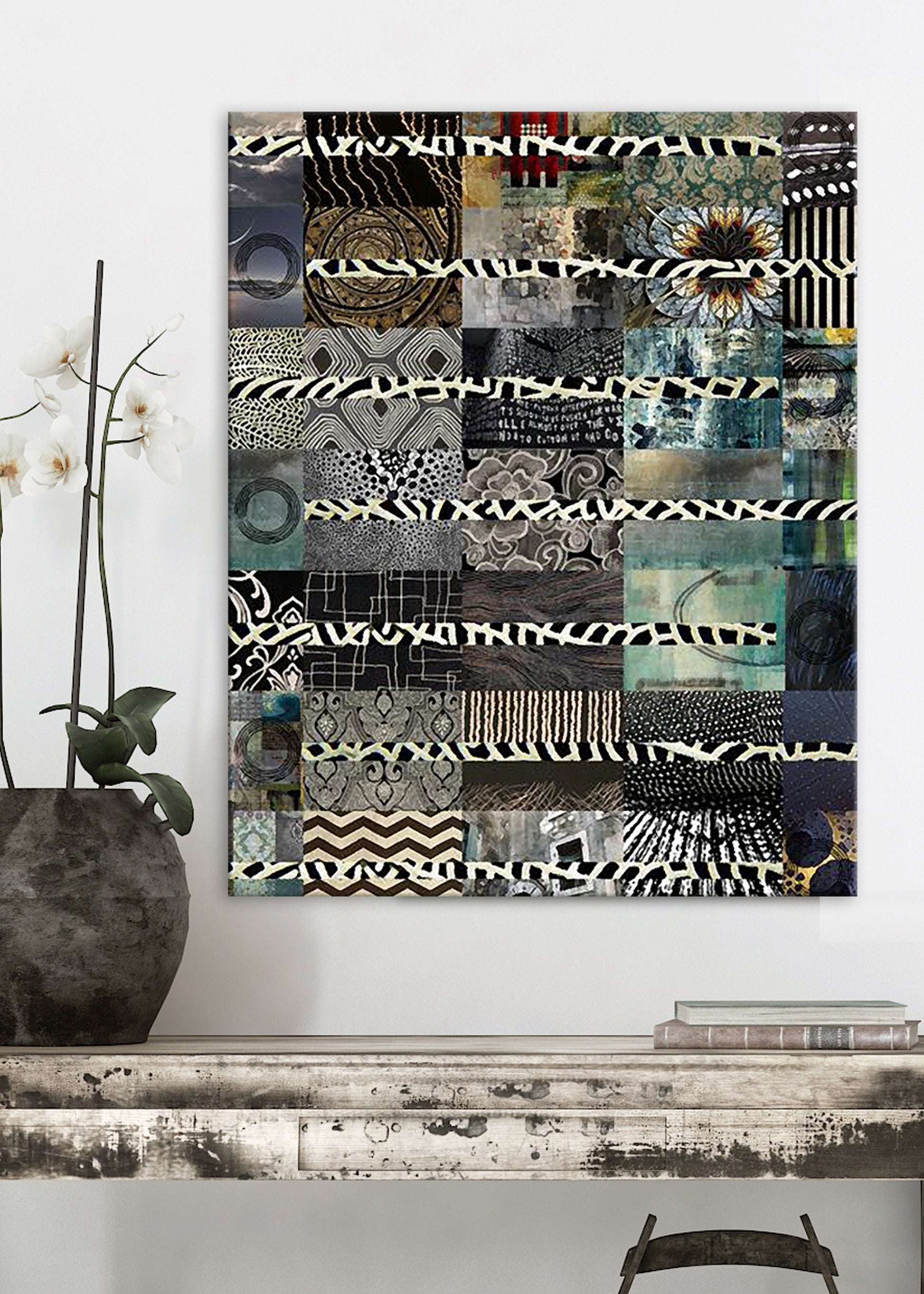 Black Quilt Abstract Art by Sheree Burlington