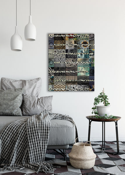 Black Quilt Abstract Art by Sheree Burlington