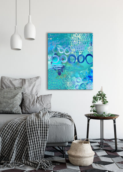 Blue Heaven Abstract Art by Sheree Burlington