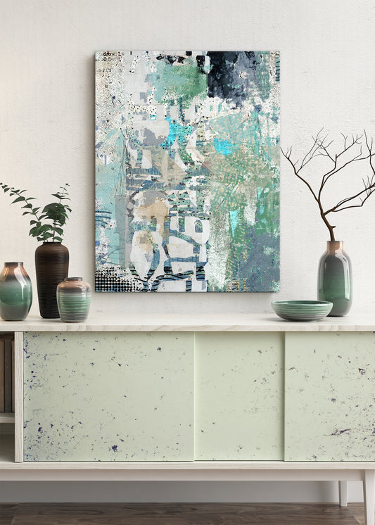 Blue on Blue Abstract Art by Sheree Burlington