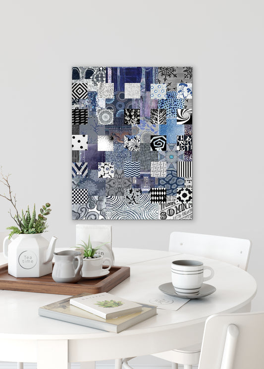 Blue Quilt Abstract Art by Sheree Burlington