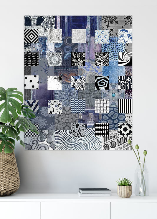 Blue Quilt Abstract Art by Sheree Burlington