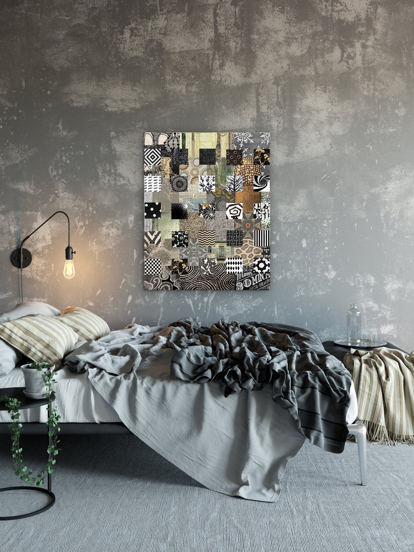 Bronze Quilt Abstract Art by Sheree Burlington