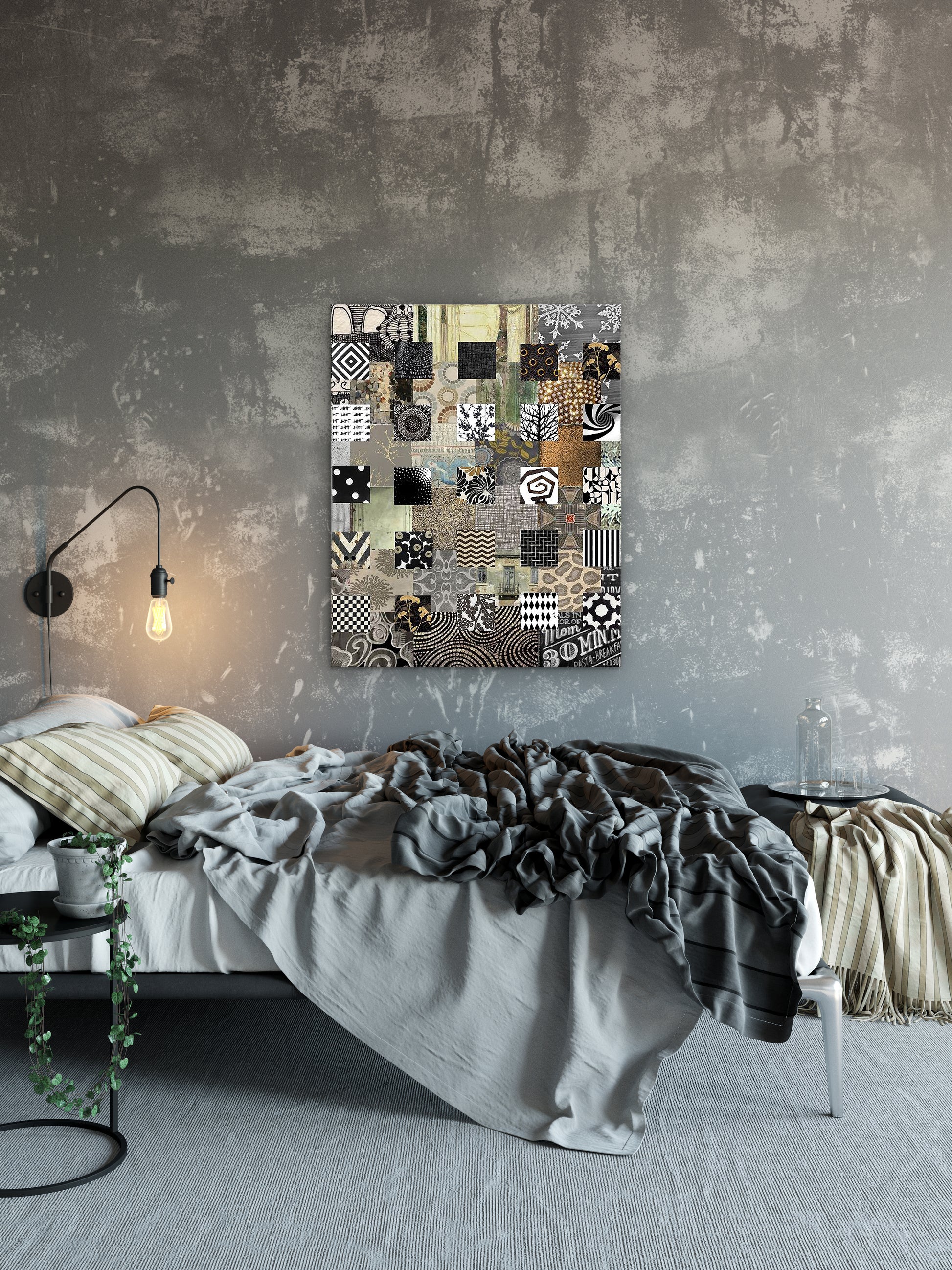 Bronze Quilt Abstract Art by Sheree Burlington