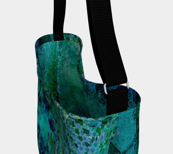 Teal Dissolve Designer Tote Bag by Sheree Burlington