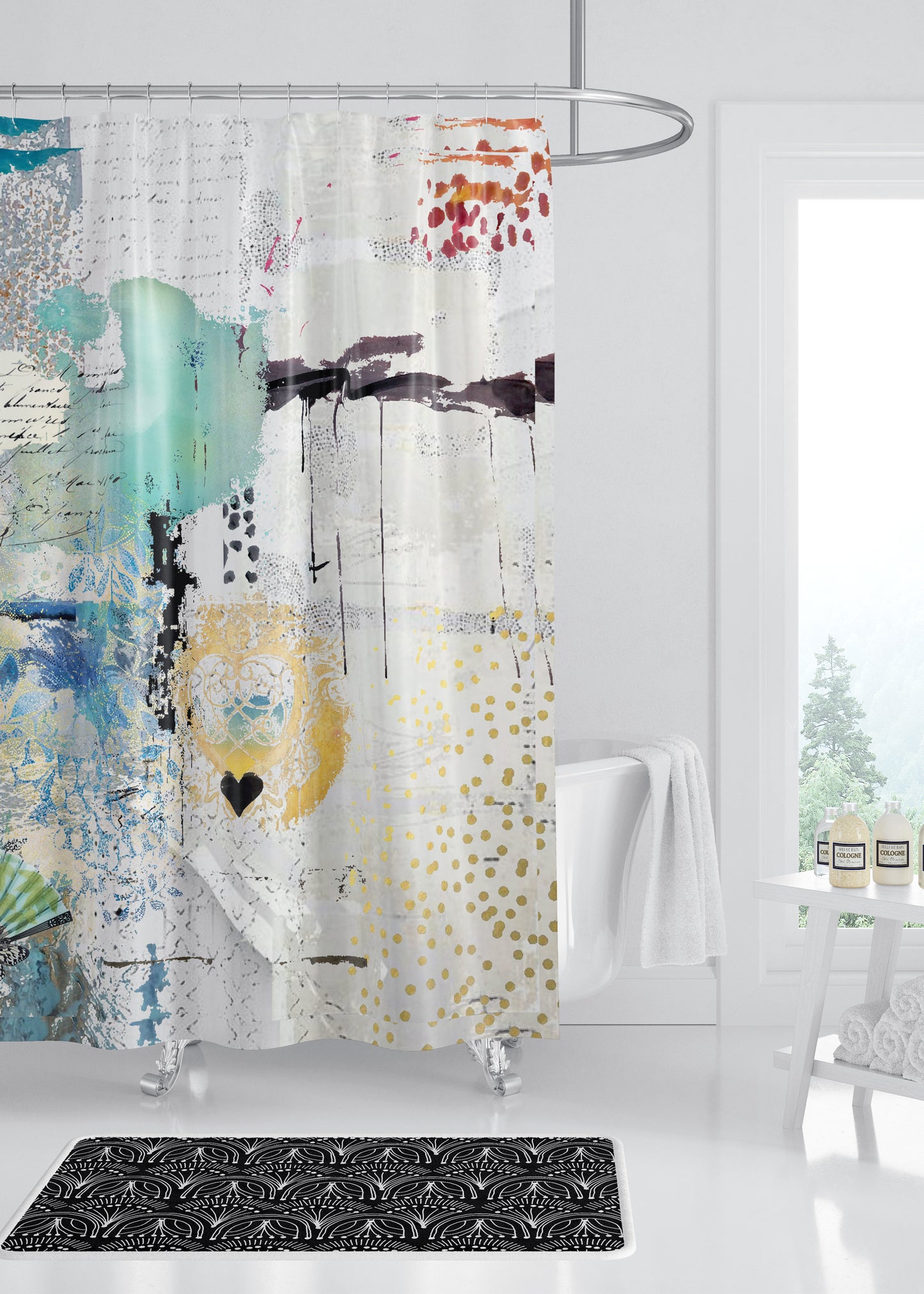 Cloudless Designer Shower Curtain by Sheree Burlington