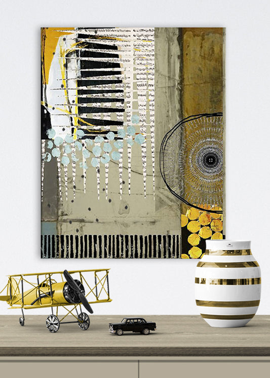 Coins Abstract Art by Sheree Burlington