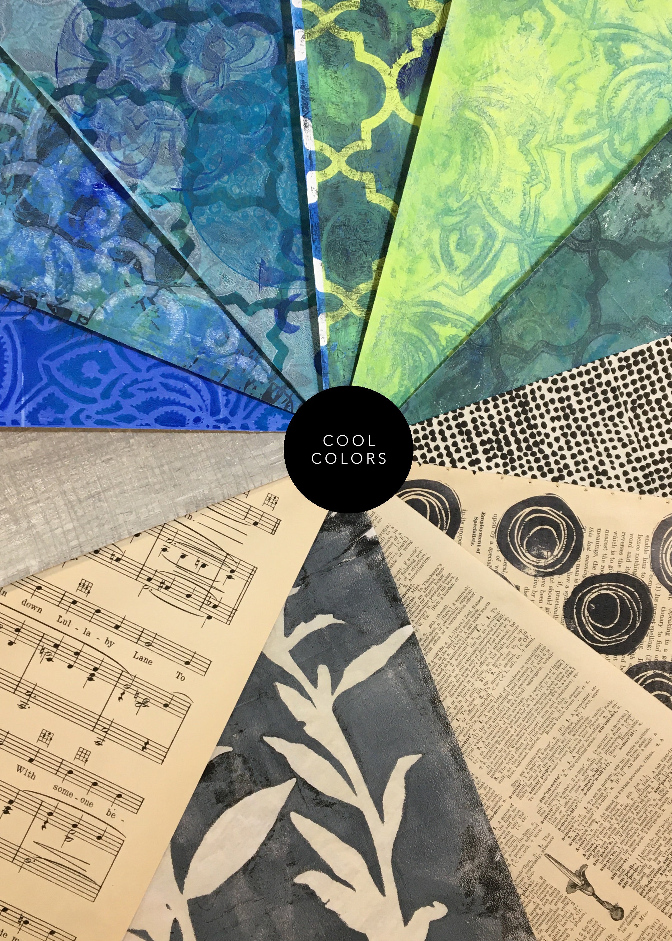 Custom Collage Cool Colors by Sheree Burlington