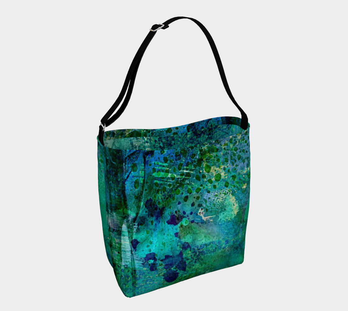Teal Dissolve Designer Tote Bag by Sheree Burlington