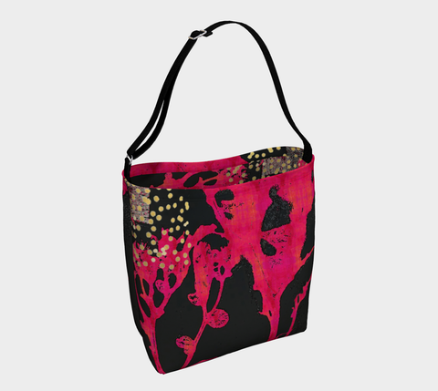 Magenta Wildflower Designer Tote Bag by Sheree Burlington