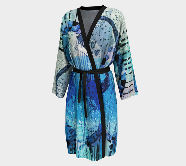 Blue Lagoon Designer peignoir Robe by Sheree Burlington