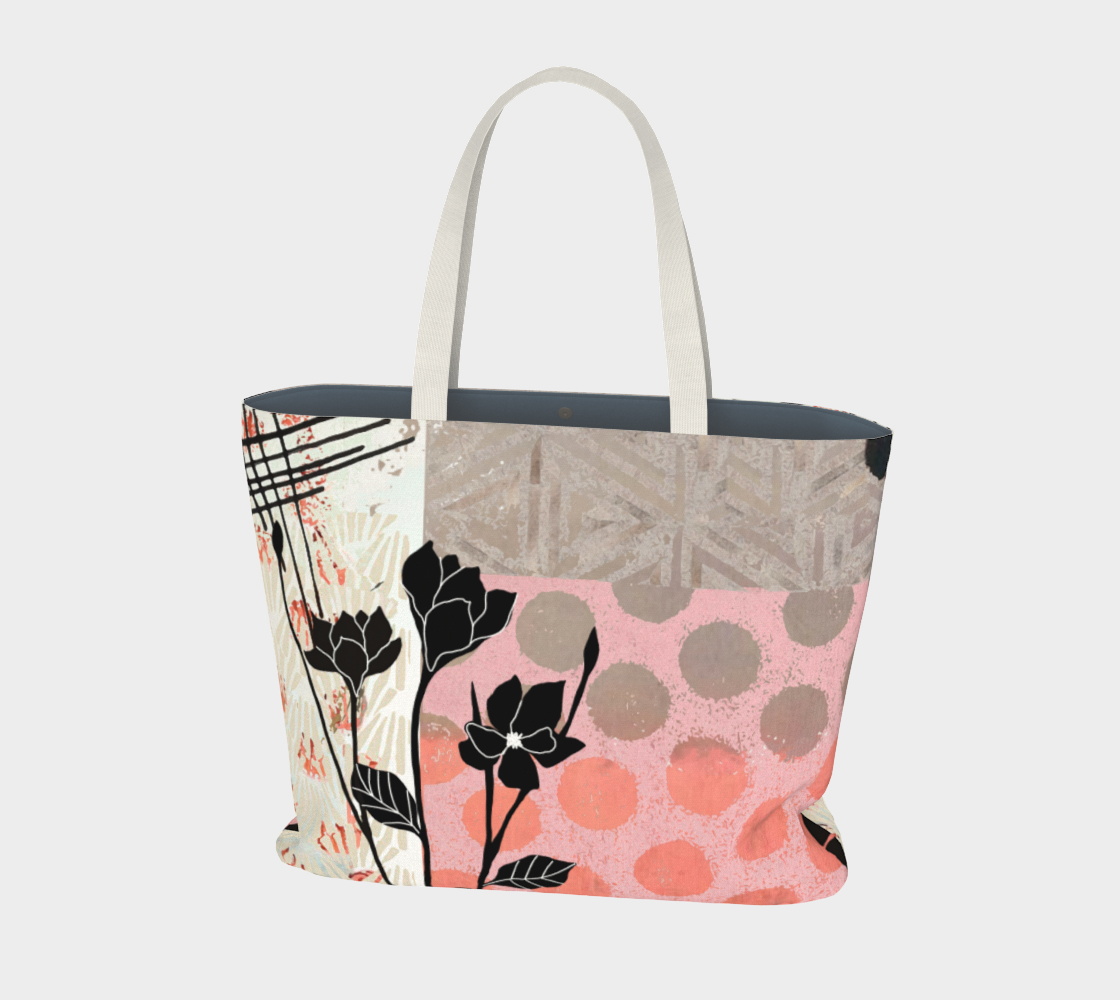 Fleur Dot Market Tote Bag by Sheree Burlington