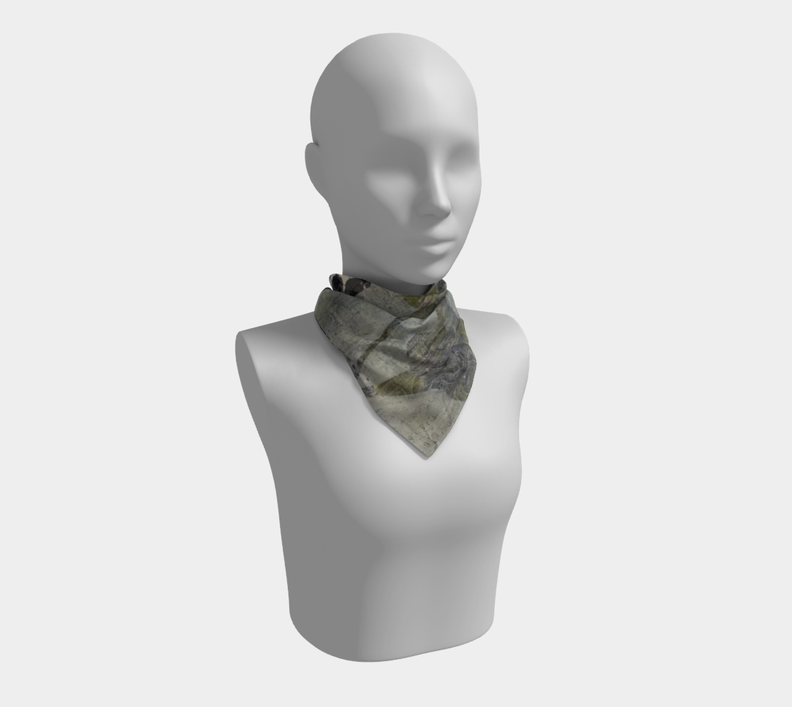 Grey Eucalyptus Square Scarf