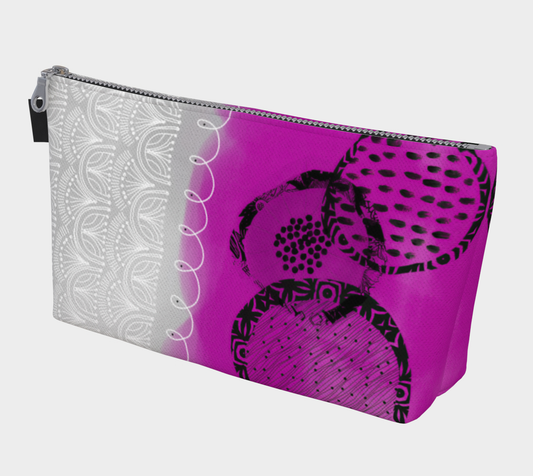 Fuchsia Rings Makeup Bag by Sheree Burlington