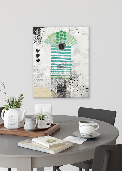 Printable Abstract Fan Collage Wall Art