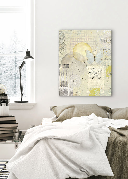 Golden Abstract Art by Sheree Burlington