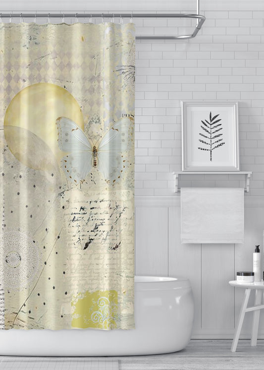 Golden Designer Shower Curtain by Sheree Burlington