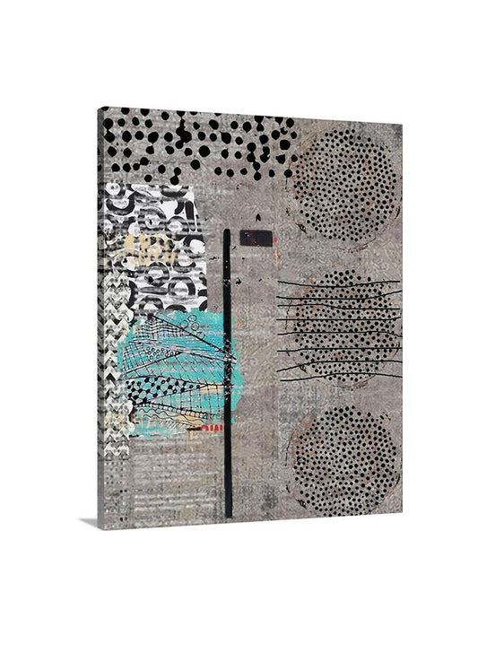 Grey Teal Abstract Art